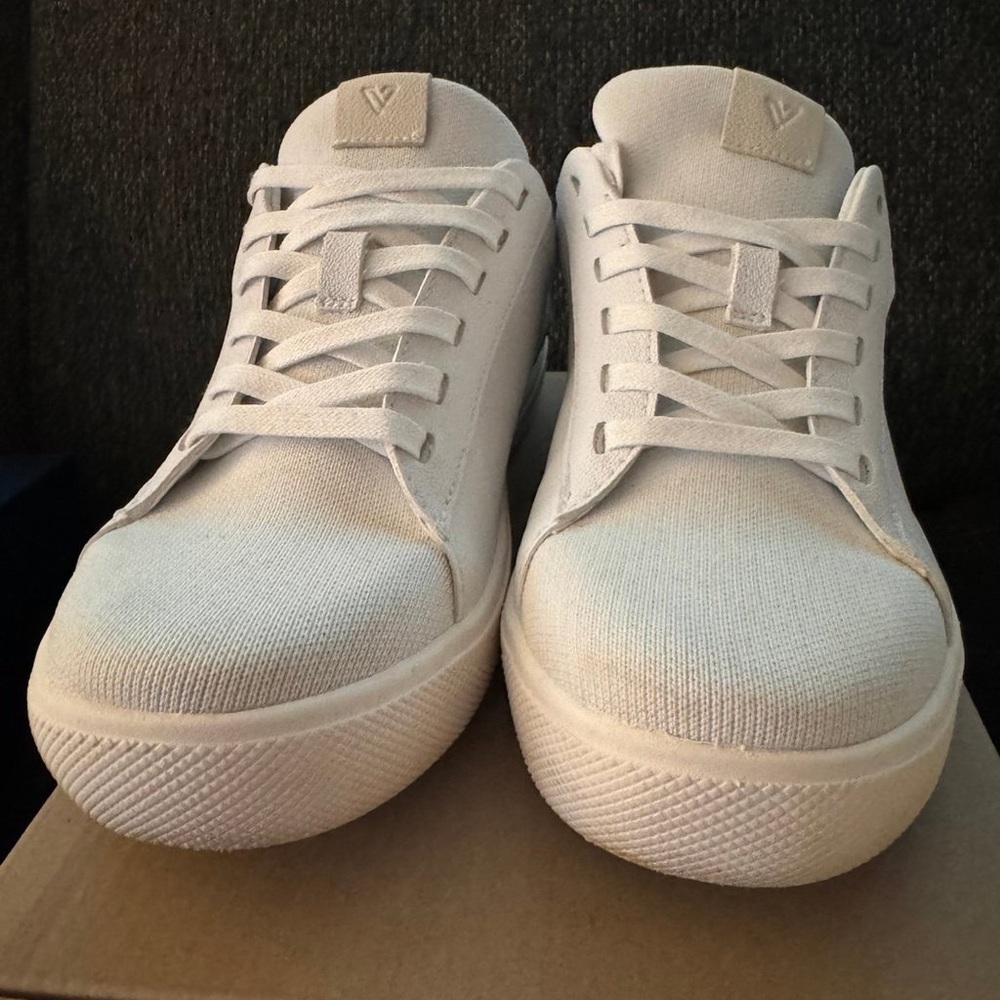 Vessi Women’s SoHo Sneaker in Limited Edition Ivory White on Dune Beige